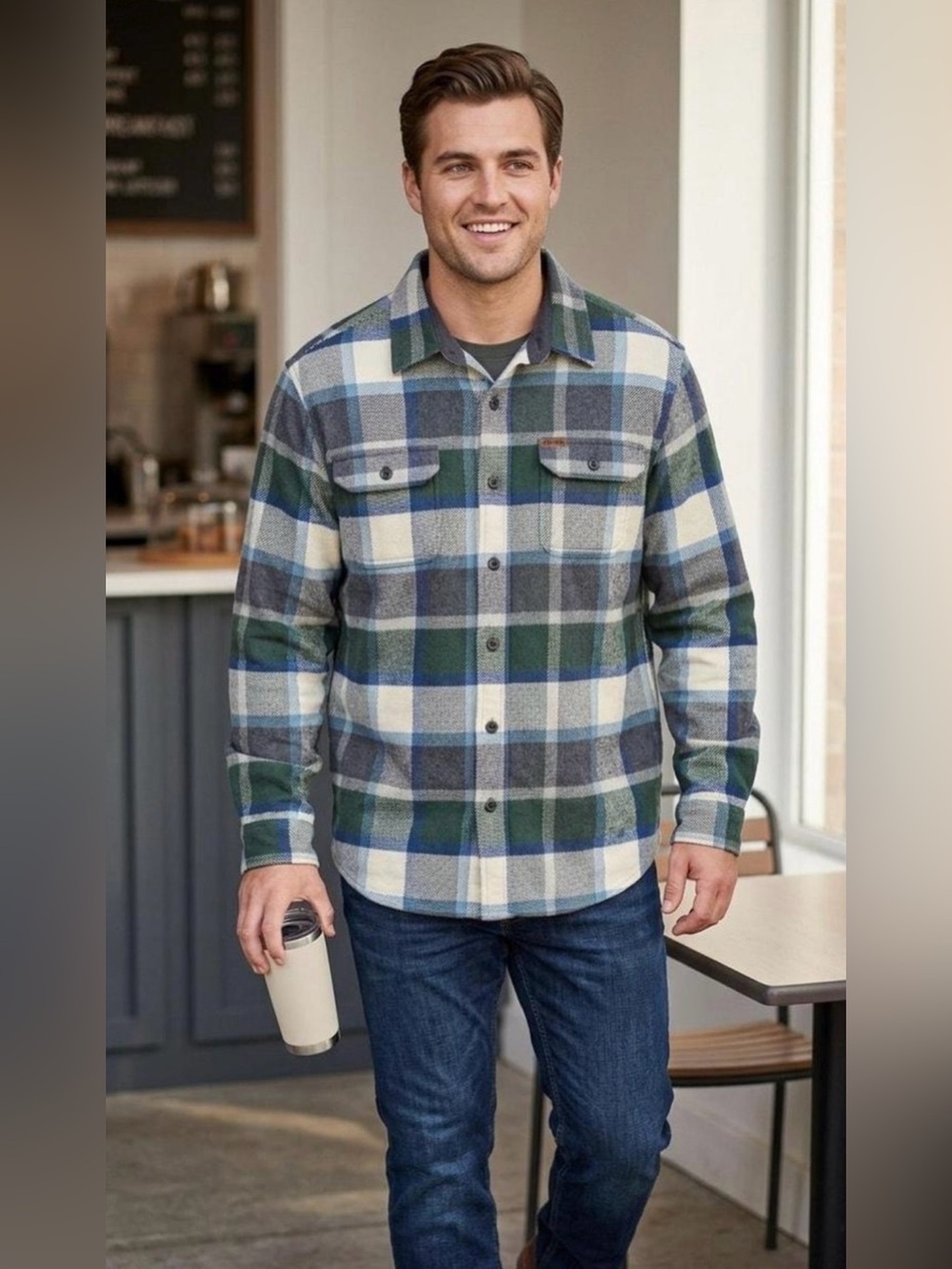 Orvis Men's Big Bear Heavy Weight Flannel Shirt Jacket Medium NWOT